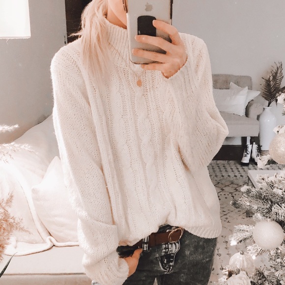 Sweaters - Vintage Button Neck Sweater